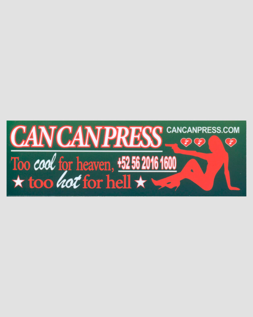 Can Can Press Girl (Verde) — Bumper Sticker